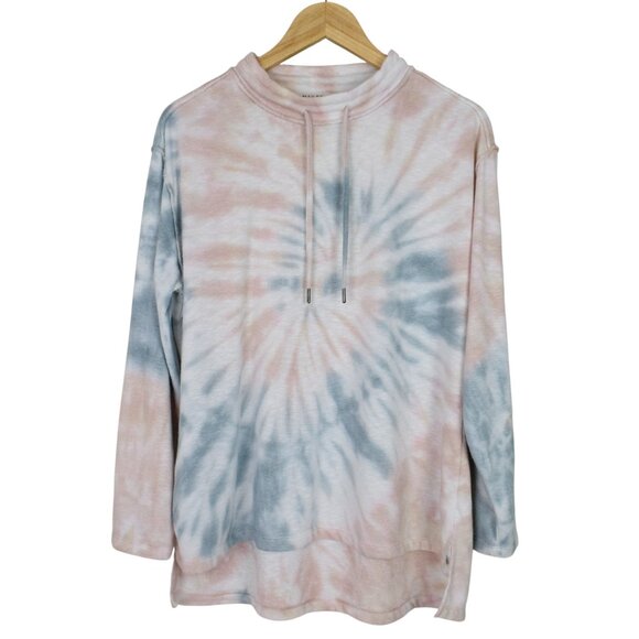 MAX STUDIO PERFORMANCE TIE DIE PRINT HI LOW SWEATER - Picture 1 of 8